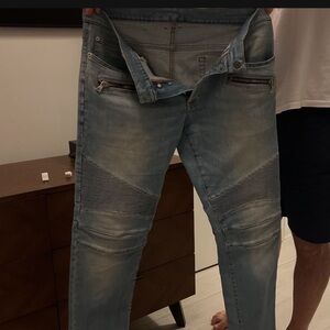 Balmain Light Blue Skinny Jeans